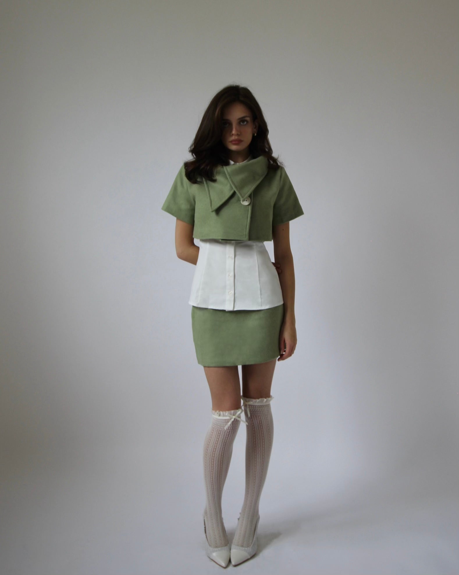 Nina Mini Etek | Elma Yeşili